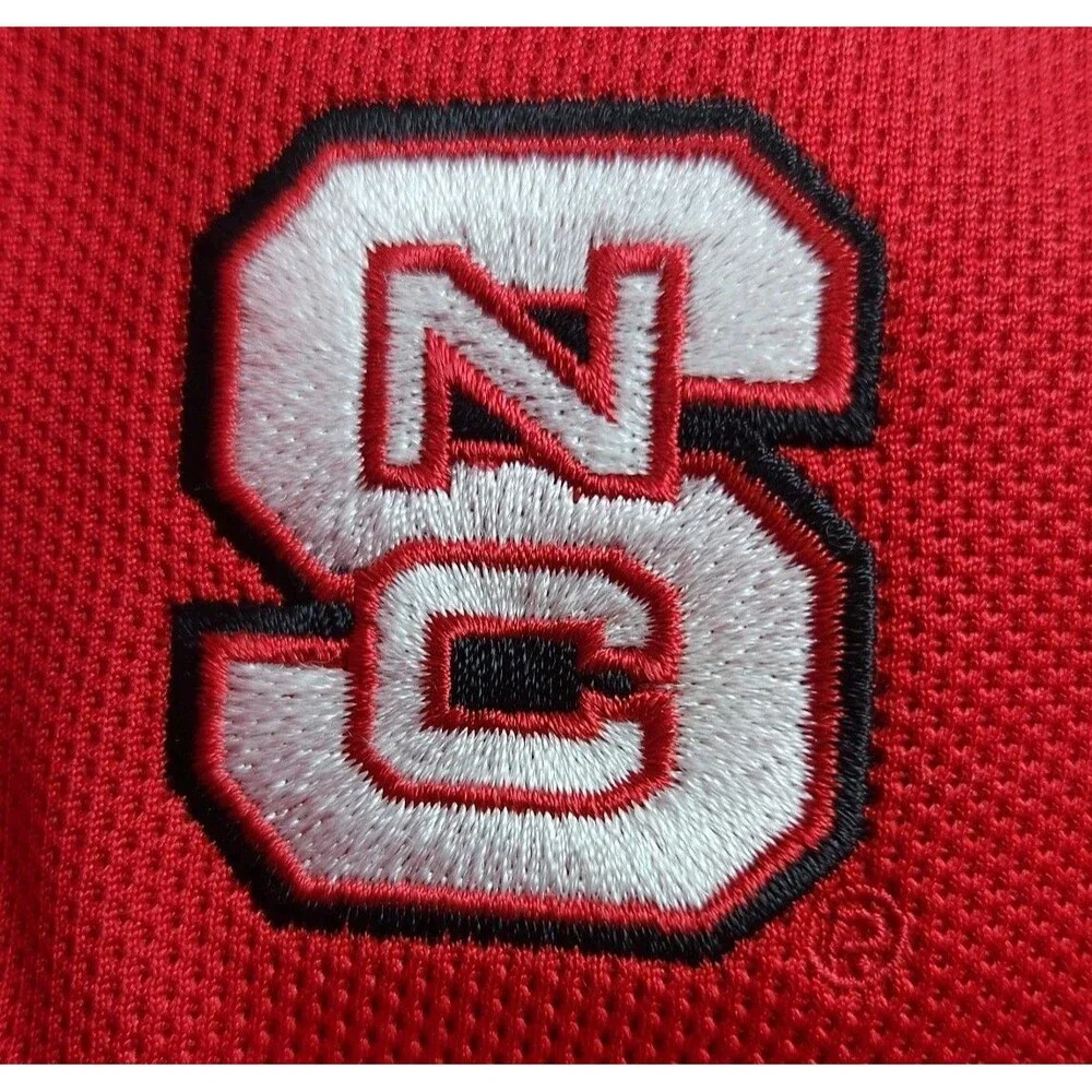 Adidas NC State Wolfpack Hoodie Mens Large Red Pullover Spellout Logo University